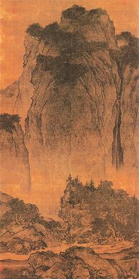 古画品鉴·范宽《溪山行旅图》:古代巨碑式山水画的典范