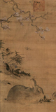 明·徐有贞《杏花仙兔图》