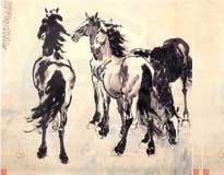 徐悲鸿《群马图》