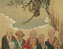 南宋·刘松年《猿猴献果图》
