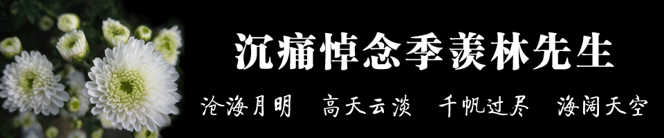 沉痛悼念季羡林先生