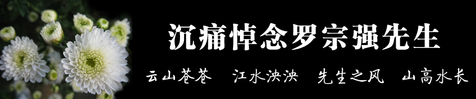 沉痛悼念罗宗强先生
