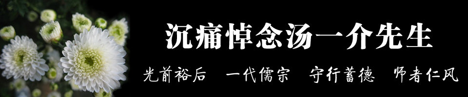 沉痛悼汤一介全先生